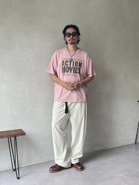 「CPCM（シーピーシーエム）のアイテム（パンツ）」を使った、Genki Nakamuraさん（メンズ・179cm）の夏コーディネート