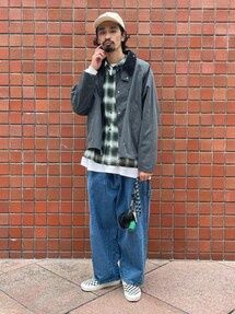 アメカジストリートコーデC-boy Style【No.98】オンブレ開襟シャツ アメカジストリートコーデC-boy Style【No.98】オンブレ開襟シャツ