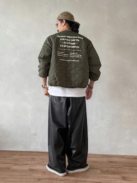 「no brand（ノーブランド）のアイテム（帽子）」を使った、Genki Nakamuraさん（メンズ・179cm）の秋コーディネート