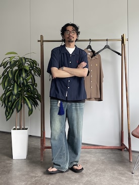 「CPCM（シーピーシーエム）のアイテム（パンツ）」を使った、Genki Nakamuraさん（メンズ・179cm）の夏コーディネート