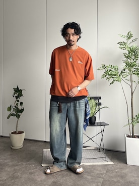「CPCM（シーピーシーエム）のアイテム（パンツ）」を使った、Genki Nakamuraさん（メンズ・179cm）の夏コーディネート