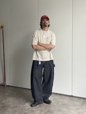 「CPCM（シーピーシーエム）のアイテム（パンツ）」を使った、Genki Nakamuraさん（メンズ・179cm）の夏コーディネート