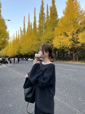「イチョウ並木」｜Rieさん（レディース・168cm）の秋コーディネート