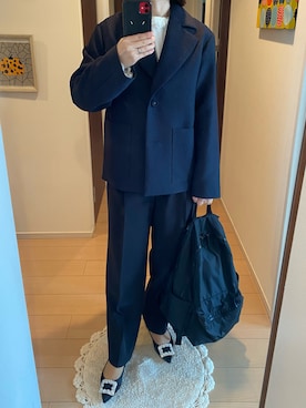 「OHGAのアイテム（ジャケット/アウター、ブルー系）」を使った、ringoさん（レディース・159cm）の春コーディネート