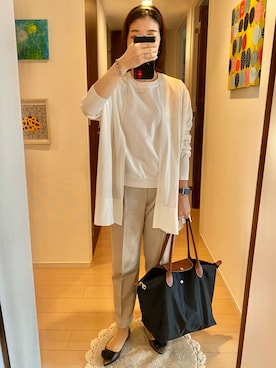 「TEMPERATE（テンパレイト）のアイテム」を使った、リンゴさん（レディース・159cm）の春コーディネート