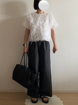 「THE ROW（ザロウ）のアイテム」を使った、ringoさん（レディース・159cm）の夏コーディネート