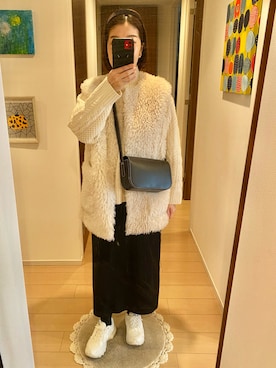 「FRAMeWORK（フレームワーク）のアイテム（スカート）」を使った、リンゴさん（レディース・159cm）の冬コーディネート