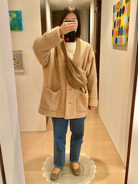 「アイテム（バレエシューズ）」を使った、リンゴさん（レディース・159cm）の秋コーディネート