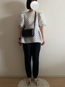 「OHGAのアイテム（トップス、ホワイト系）」を使った、ringoさん（レディース・159cm）の夏コーディネート