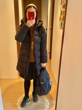 「キュロット」｜「アイテム（ブラウン系）」を使った、リンゴさん（レディース・159cm）の冬コーディネート
