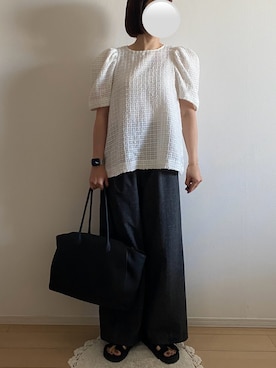 「THE ROW（ザロウ）のアイテム（バッグ）」を使った、ringoさん（レディース・159cm）の夏コーディネート