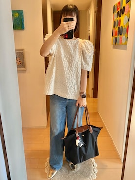 「LONGCHAMP（ロンシャン）のアイテム」を使った、リンゴさん（レディース・159cm）の秋コーディネート