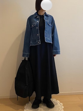 「ALOのアイテム」を使った、ringoさん（レディース・159cm）の春コーディネート