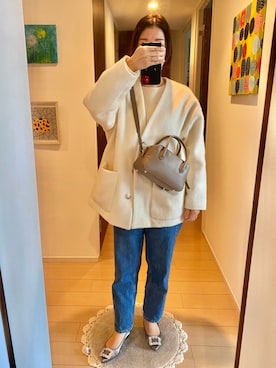 「RED CARD TOKYO（レッドカード）のアイテム」を使った、リンゴさん（レディース・159cm）の冬コーディネート