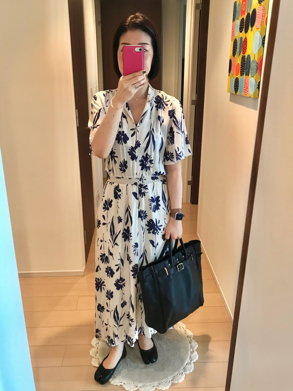 綾瀬はるか着 IENA Deveaux ビッグフラワーワンピース グリーン