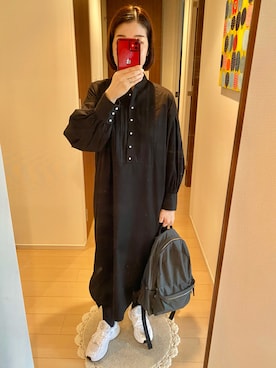 「カジュアルダウン」｜「アイテム（ワンピース/ドレス）」を使った、リンゴさん（レディース・159cm）の春コーディネート