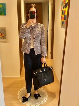 「theory（セオリー）のアイテム（ジャケット/アウター）」を使った、リンゴさん（レディース・159cm）の秋コーディネート