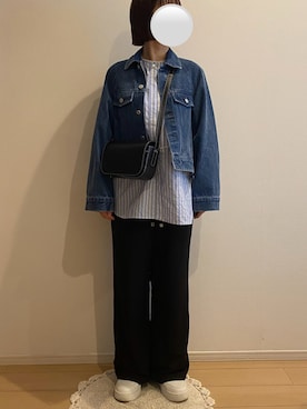 「OHGAのアイテム（ジャケット/アウター、ブルー系）」を使った、ringoさん（レディース・159cm）の春コーディネート