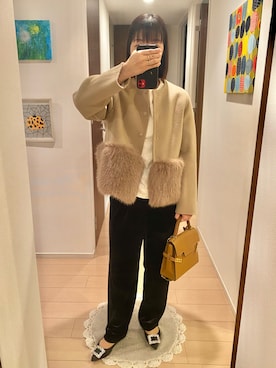 リンゴさん（骨格ウェーブ・レディース・159cm）の冬コーディネート