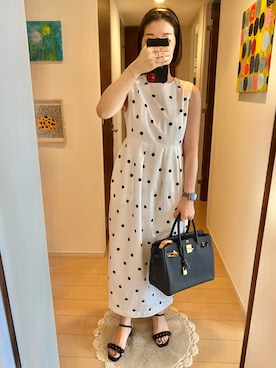 「HERMES（エルメス）のアイテム」を使った、リンゴさん（レディース・159cm）の夏コーディネート