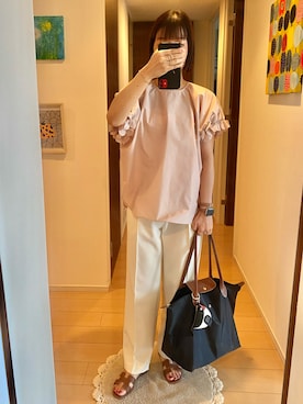 「くすみピンク」｜リンゴさん（レディース・159cm）の秋コーディネート