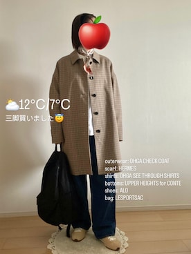 「upperhights（アッパーハイツ）のアイテム」を使った、ringoさん（レディース・159cm）の春コーディネート