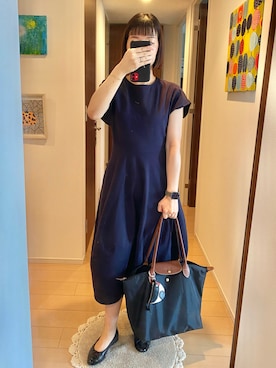 「アイテム（ジャンパースカート）」を使った、リンゴさん（レディース・159cm）の秋コーディネート