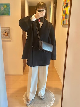 「ATON（エイトン）のアイテム」を使った、リンゴさん（レディース・159cm）の冬コーディネート