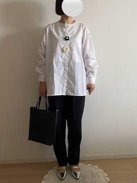 「OHGAのアイテム（トップス、ホワイト系）」を使った、ringoさん（レディース・159cm）の夏コーディネート