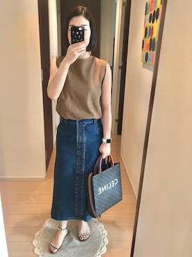 「ショッピング」｜「アイテム（サンダル）」を使った、リンゴさん（レディース・159cm）の夏コーディネート