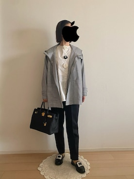 「OHGAのアイテム（トップス、ホワイト系）」を使った、ringoさん（レディース・159cm）の春コーディネート