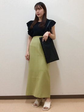 「ごきげんウィーク」｜「アイテム（スカート）」を使った、Mona🔮さん（レディース・154cm）の春コーディネート