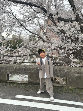 「devirock（デビロック）のアイテム（ジャケット/アウター）」を使った、maiさん（キッズ・120cm）の春コーディネート