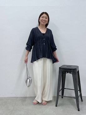 「PAPILLONNER（パピヨネ）のアイテム」を使った、IDEchanさん（レディース・161cm）の春コーディネート