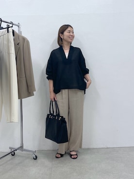 「PAPILLONNER（パピヨネ）のアイテム」を使った、IDEchanさん（レディース・161cm）の夏コーディネート