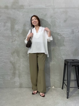 「PAPILLONNER（パピヨネ）のアイテム」を使った、IDEchanさん（レディース・161cm）の夏コーディネート