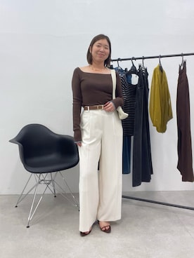 「PAPILLONNER（パピヨネ）のアイテム」を使った、IDEchanさん（レディース・161cm）の夏コーディネート