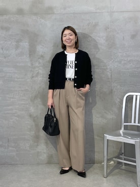 「PAPILLONNER（パピヨネ）のアイテム」を使った、IDEchanさん（レディース・161cm）の秋コーディネート