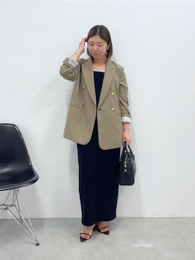 「着痩せ」｜「アイテム（ジャケット/アウター）」を使った、IDEchanさん（レディース・161cm）の夏コーディネート