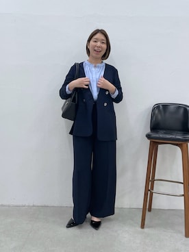 GALLARDAGALANTE ノーカラージャケット ダークネイビー COLLAGE GALLARDAGALANTEのノーカラージャケットを使った人気