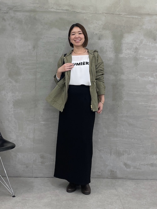 スクエアネックジョーゼットロゴロンT（Tシャツ/カットソー）｜COLLAGE