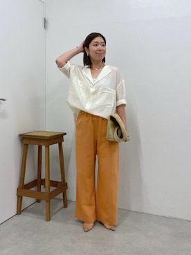 「PAPILLONNER（パピヨネ）のアイテム」を使った、IDEchanさん（レディース・161cm）の夏コーディネート