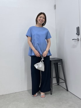 「PAPILLONNER（パピヨネ）のアイテム」を使った、IDEchanさん（レディース・161cm）の夏コーディネート