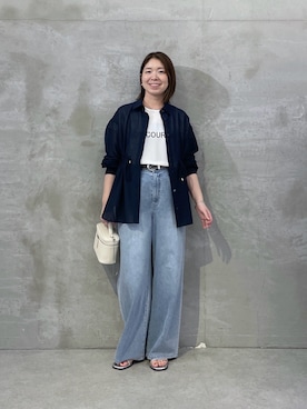 「PAPILLONNER（パピヨネ）のアイテム」を使った、IDEchanさん（レディース・161cm）の春コーディネート