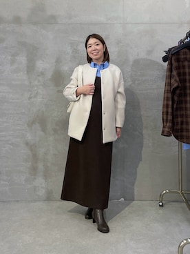 「アイテム（その他アウター）」を使った、IDEchanさん（レディース・161cm）の秋コーディネート