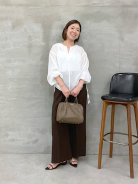 「アイテム（ボストンバッグ）」を使った、IDEchanさん（骨格ストレート・レディース・161cm）の夏コーディネート