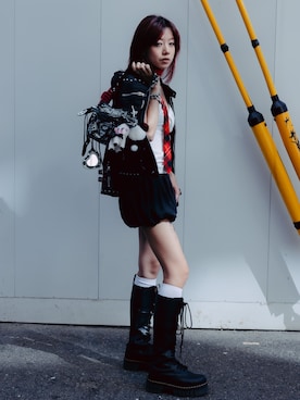 「アイテム（ブーツ）」を使った、さらゆにこーんさん（レディース・162cm）の秋コーディネート