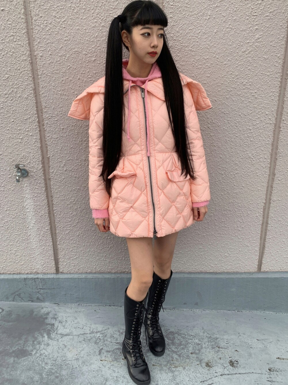 miu miuのジャケット/アウター（ピンク系）を使った人気ファッション