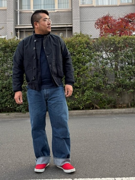 「アイテム（スニーカー）」を使った、gunken5さん（メンズ・171cm・40代）の冬コーディネート