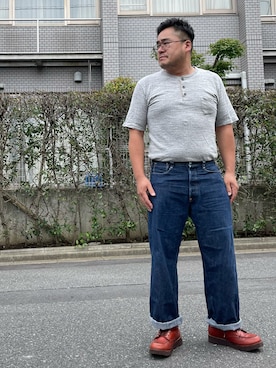 「DIFFEDUCATION（ディフデュ　ケーション）のアイテム（シューズ）」を使った、gunken5さん（メンズ・171cm）の夏コーディネート